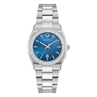Thumbnail for Bulova Ladies' Quartz Watch 31mm Surveyor Blue Silver