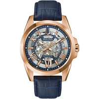 Thumbnail for Bulova Sutton Men's Rose Gold Blue Watch 97A161