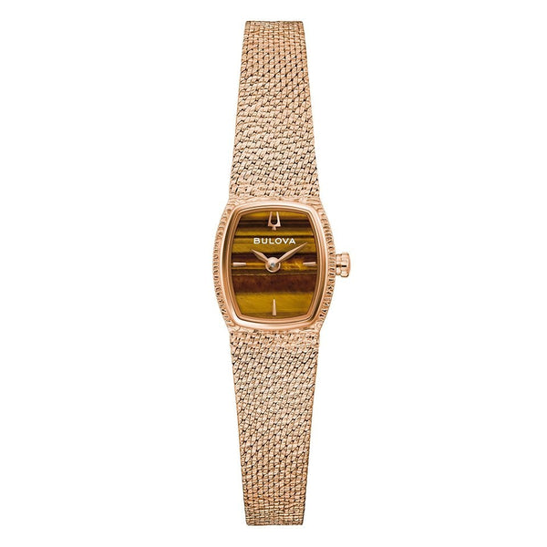 Bulova Ladies' Quartz Watch 17mm Goddess of Time Brown Rose Gold