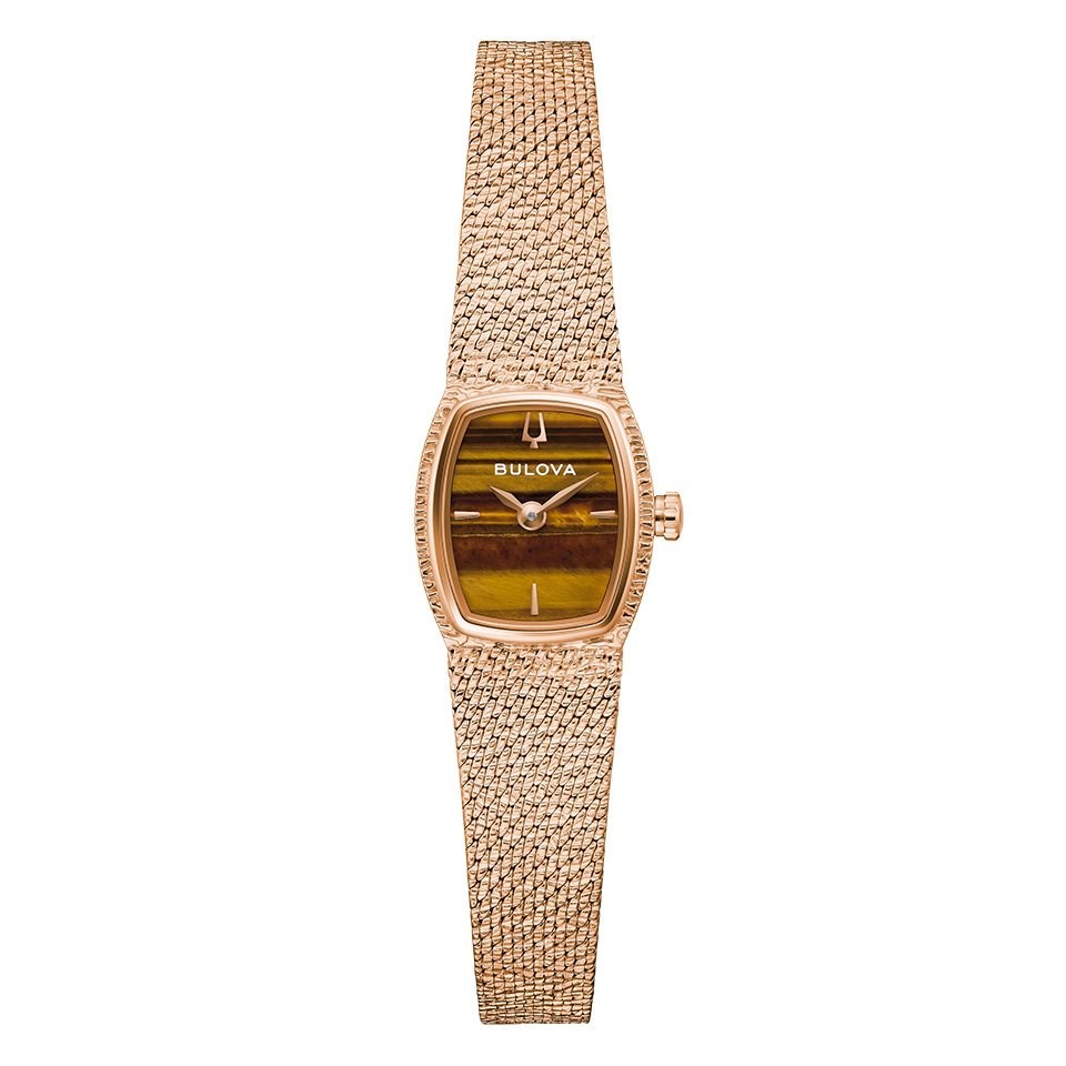 Bulova Ladies' Quartz Watch 17mm Goddess of Time Brown Rose Gold