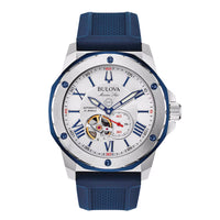 Thumbnail for Bulova Marine Star Men's White Watch 98A225