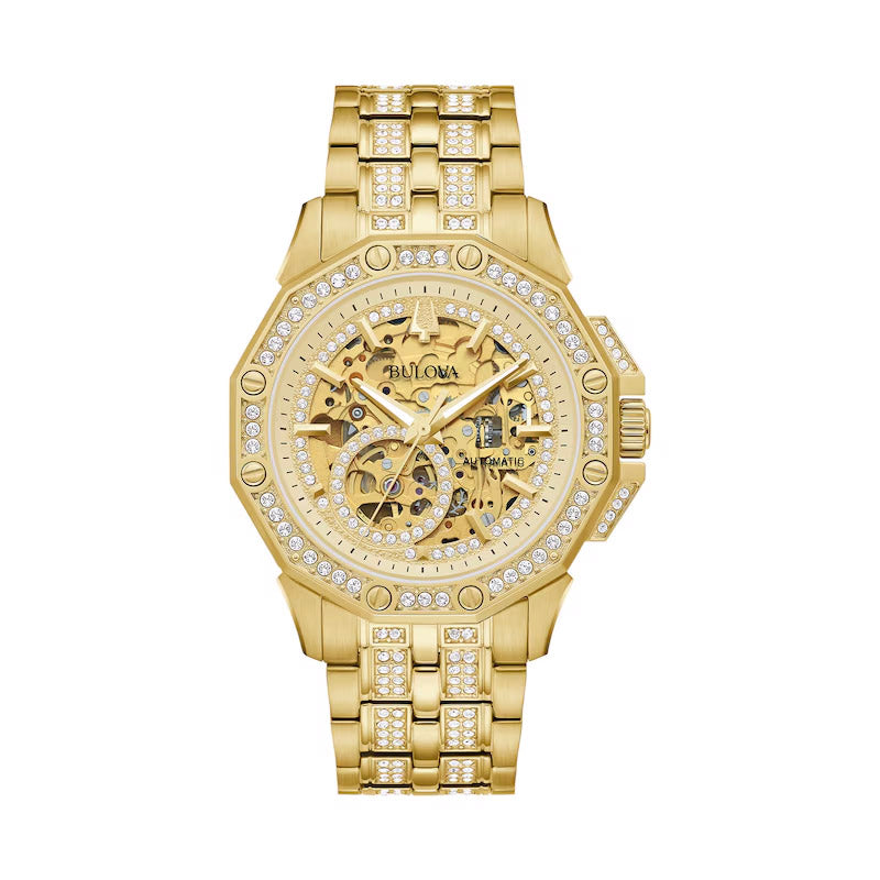 Bulova Men's Octava Crystal Gold Watch 98A292