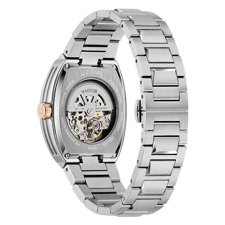 Bulova Men's Automatic Skeleton Watch 40mm Maquina Blue