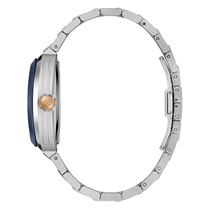 Bulova Men's Automatic Skeleton Watch 40mm Maquina Blue