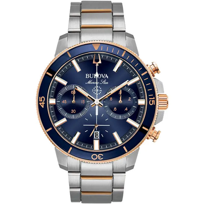 Bulova Marine Star Men's Blue Watch 98B301