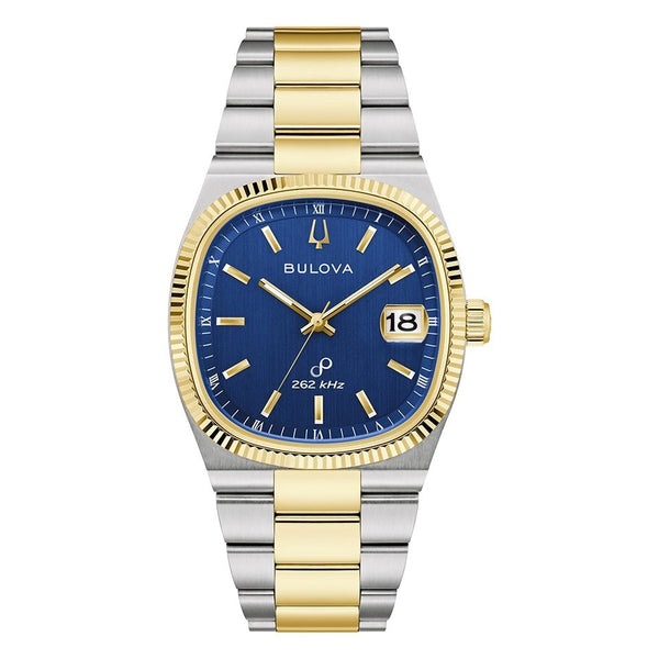 Bulova Men's Quartz Watch 38mm Super Seville Blue Two Tone