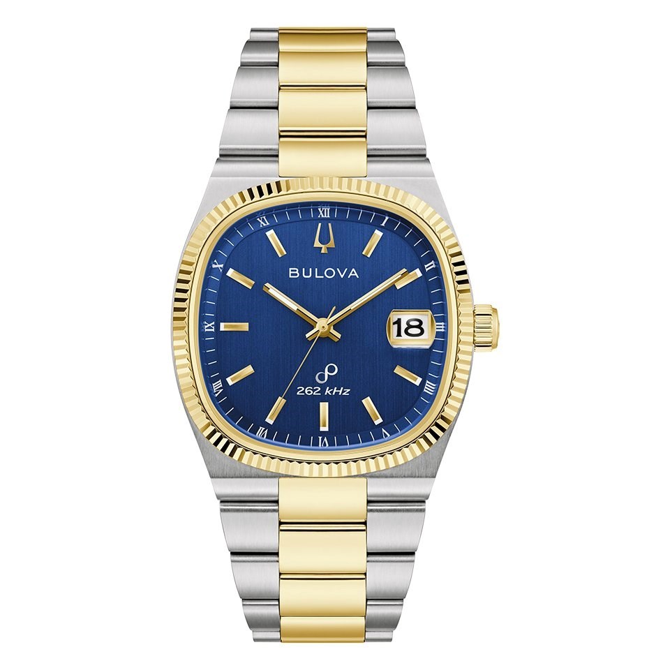 Bulova Men's Quartz Watch 38mm Super Seville Blue Two Tone