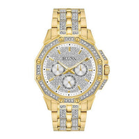 Thumbnail for Bulova Crystal Men's Octava Gold Watch 98C126