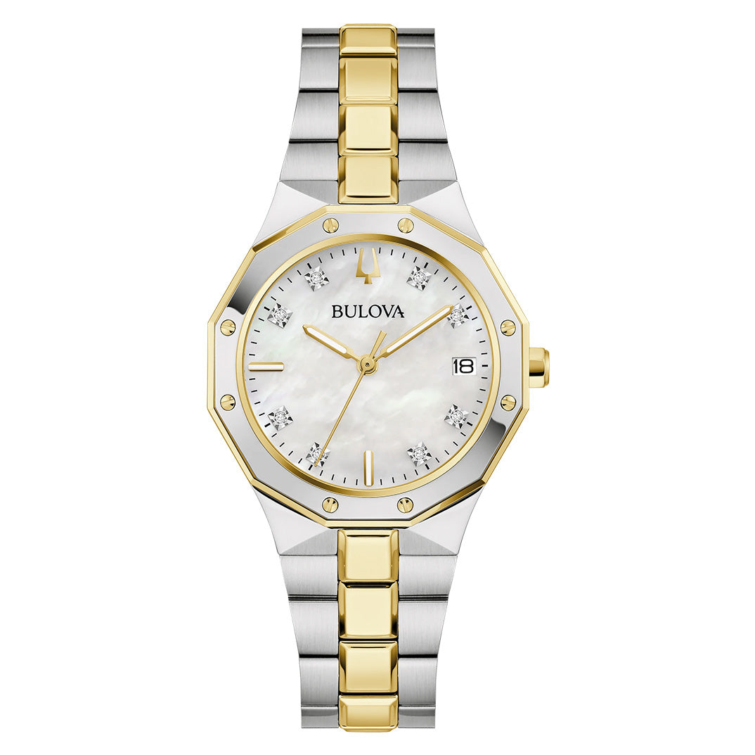 Bulova Ladies' Quartz Watch 32mm Prestige White Mother of Pearl