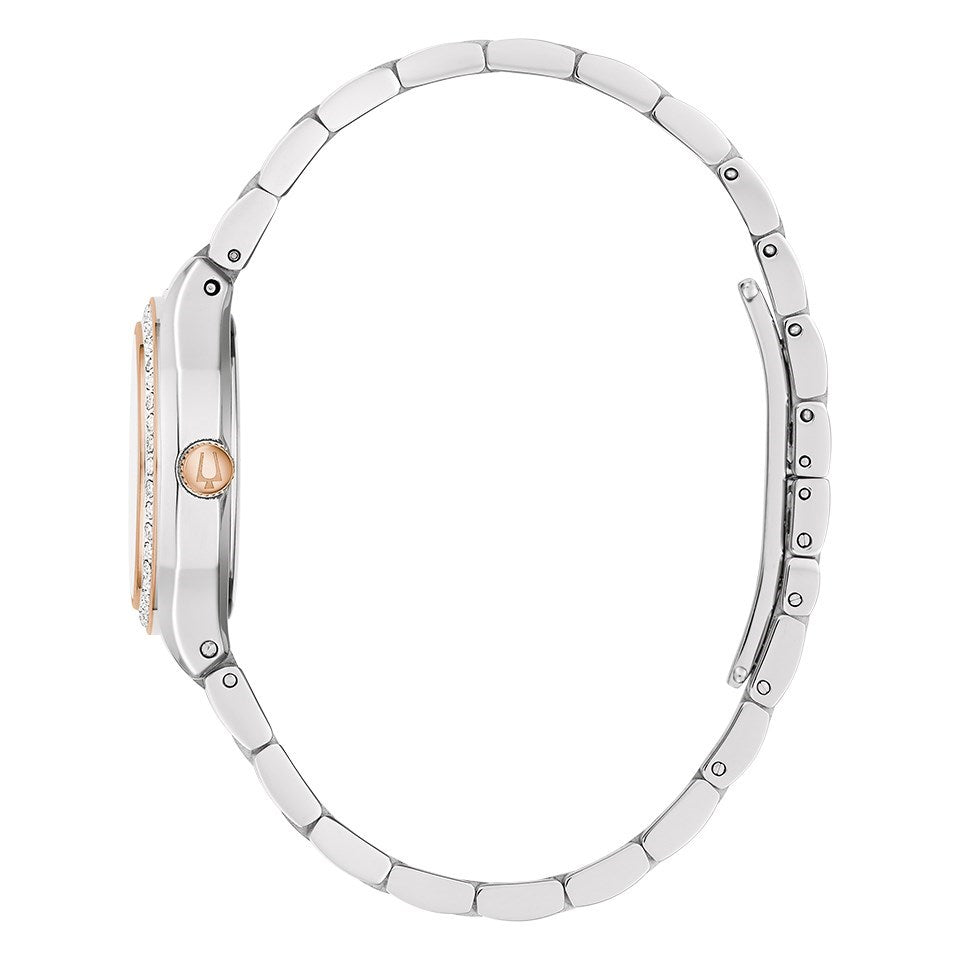 Bulova Ladies' Quartz Watch 31mm Surveyor White Two Tone