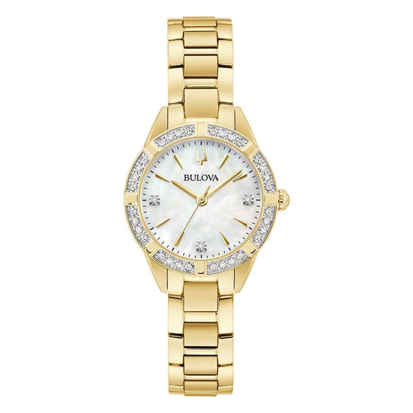 Bulova Ladies' Quartz Watch 28mm Sutton White Gold