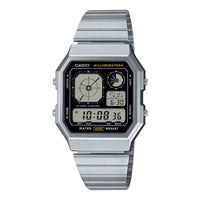 Thumbnail for Casio Unisex Digital Watch 34mm Retro Vintage Silver Black