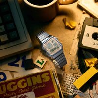 Thumbnail for Casio Unisex Digital Watch 34mm Retro Vintage Silver