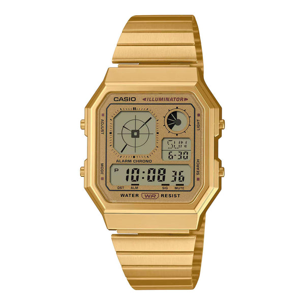 Casio Unisex Digital Watch 34mm Retro Vintage Gold