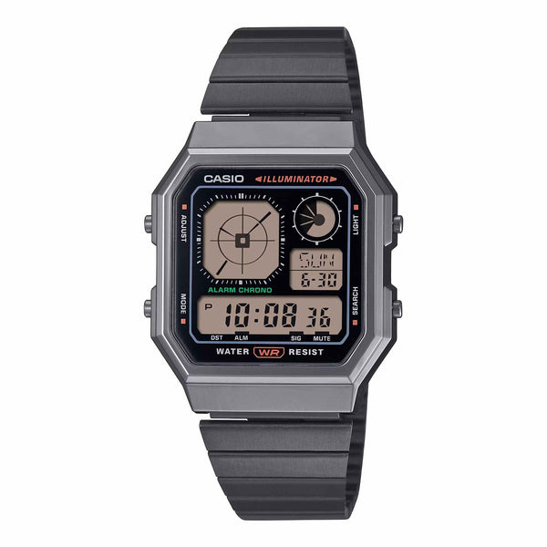 Casio Unisex Digital Watch 34mm Retro Vintage Grey
