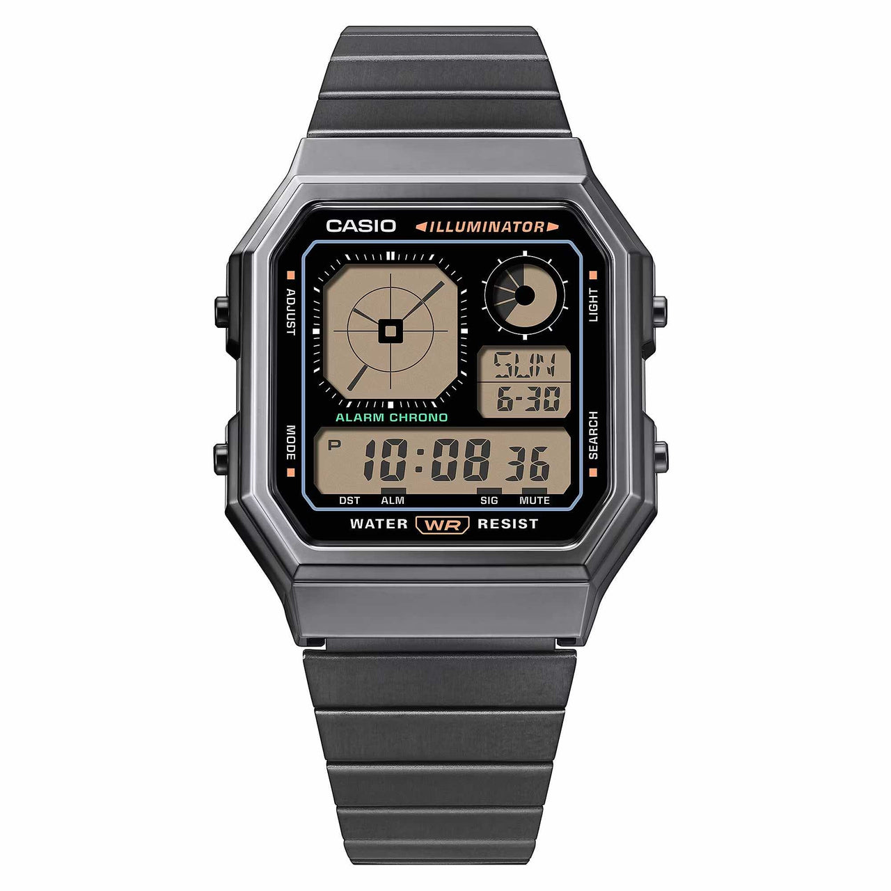 Casio Unisex Digital Watch 34mm Retro Vintage Grey