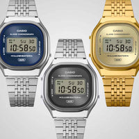 Thumbnail for Casio Unisex Digital Watch 37mm Vintage Silver Blue