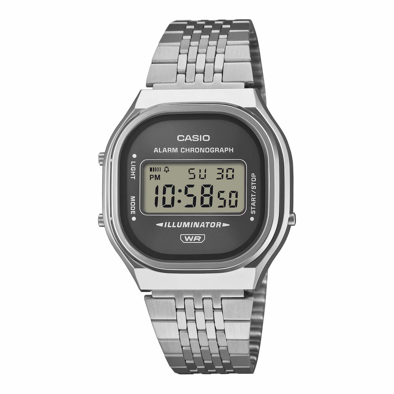 Casio Unisex Digital Watch 37mm Vintage Silver Grey