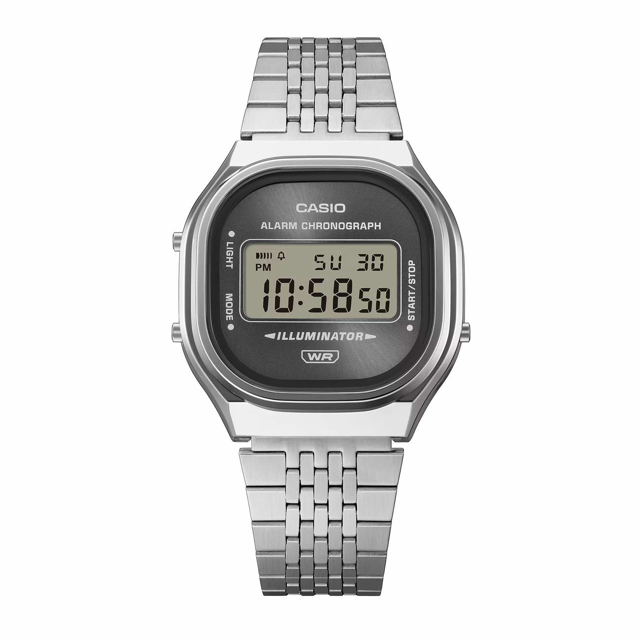Casio Unisex Digital Watch 37mm Vintage Silver Grey
