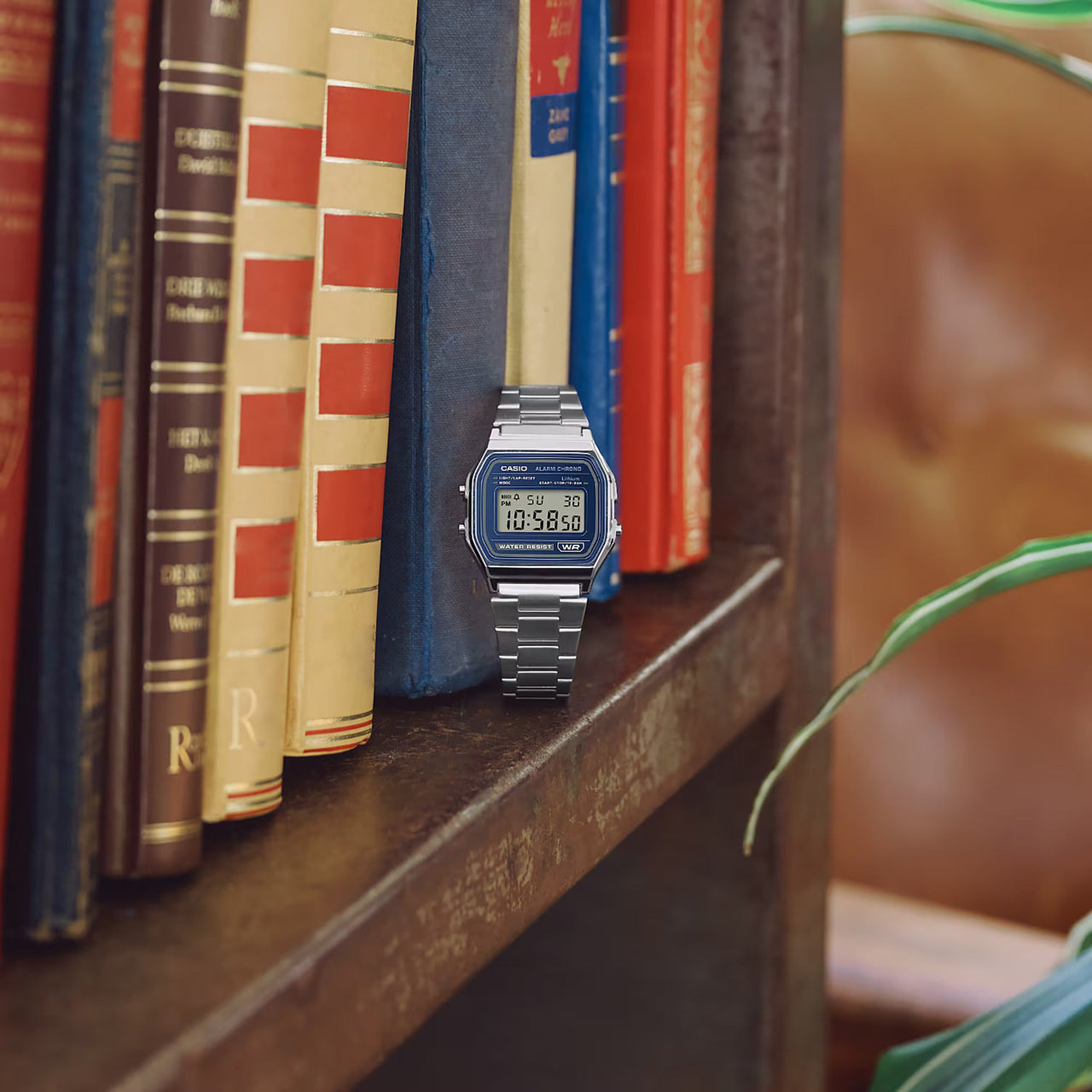 Casio Unisex Digital Watch 33mm Vintage Blue Stainless Steel