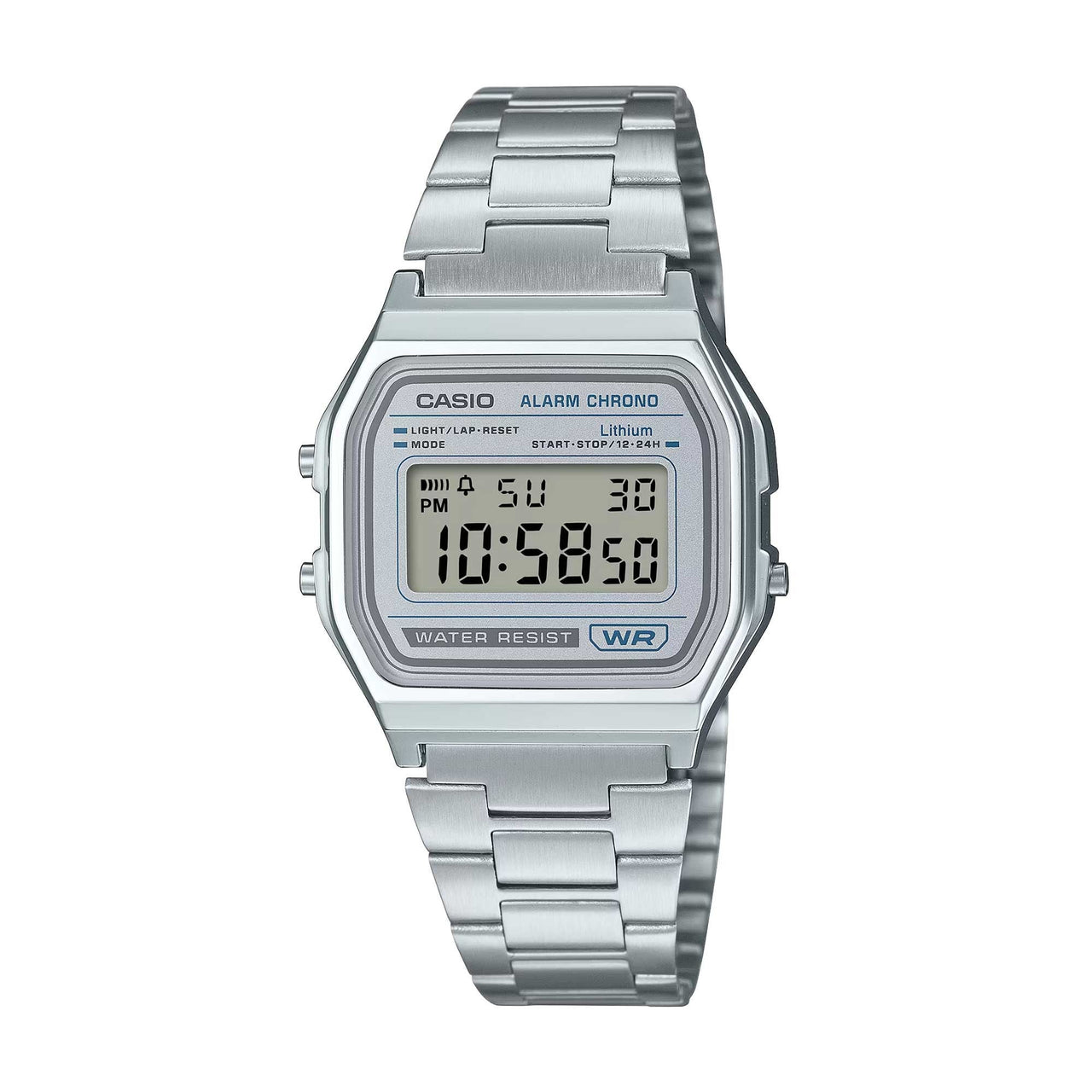 Casio Unisex Digital Watch 33mm Vintage Silver