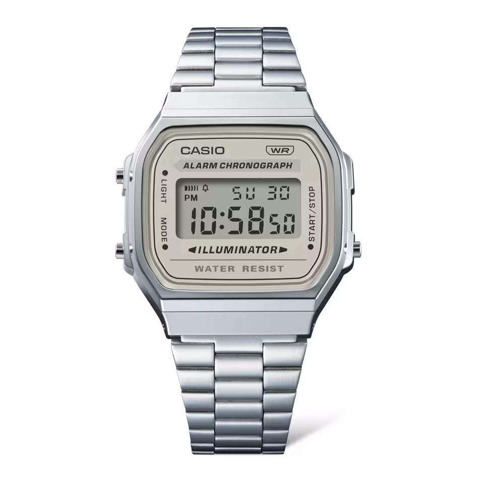 Casio Vintage 37mm Neutral Silver Unisex Digital Watch