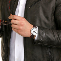 Thumbnail for Mondaine Men’s Watch 40mm Classic Brown White