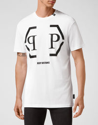 Thumbnail for Philipp Plein Round Neck SS Hexagon T-Shirt Size L