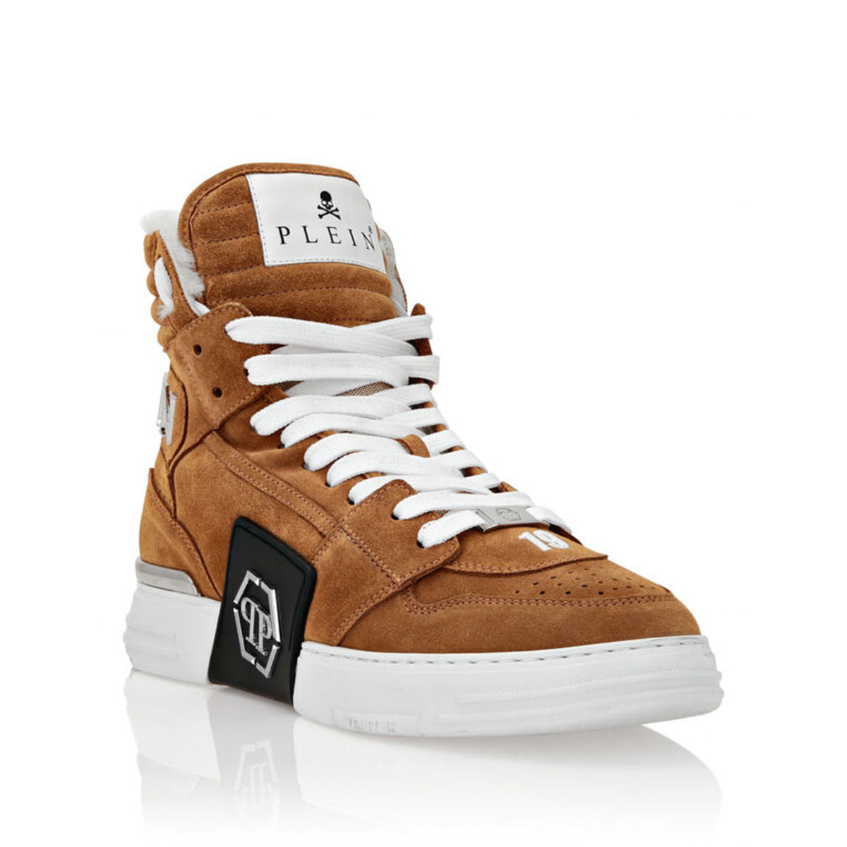 Philipp Plein Hi-Top Hexagon Suede Shoes Size 39