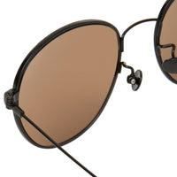Thumbnail for Ann Demeulemeester Sunglasses Oval Black and Brown