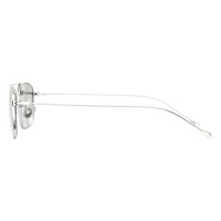 Thumbnail for Ann Demeulemeester Sunglasses Rectangular Antique Aviator White Gold & Silver Mirror