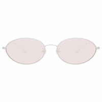 Thumbnail for Ann Demeulemeester x Linda Farrow Silver/Pink Sunglasses
