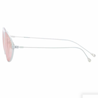 Thumbnail for Ann Demeulemeester x Linda Farrow Silver/Pink Sunglasses