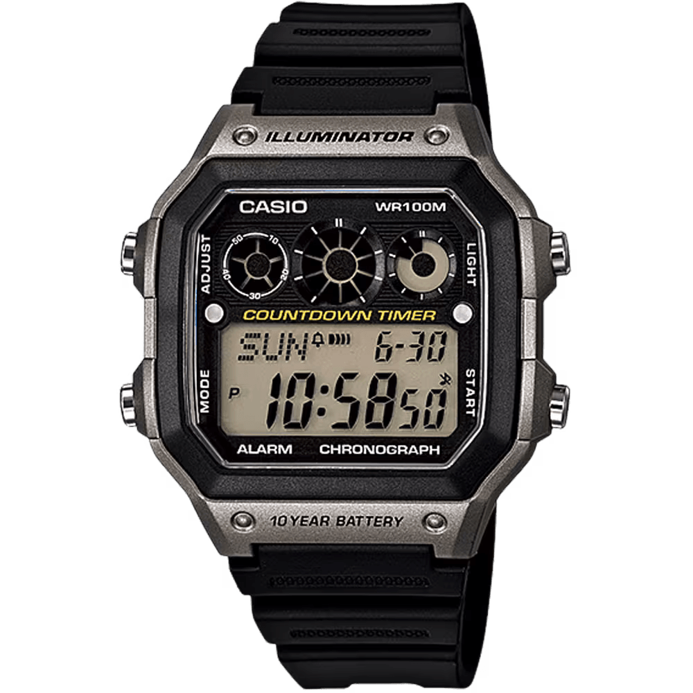 Casio AE-1300WH-8AVDF Black Grey Digital Watch