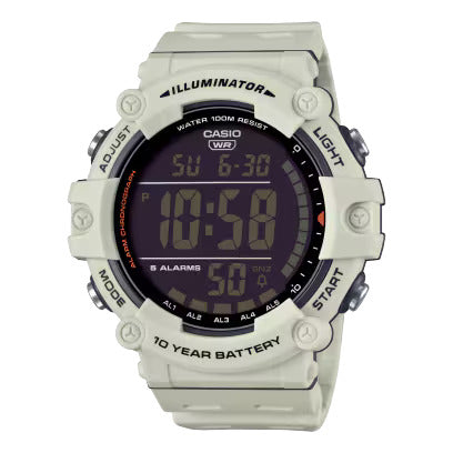 Casio Men's Digital Watch 51mm White