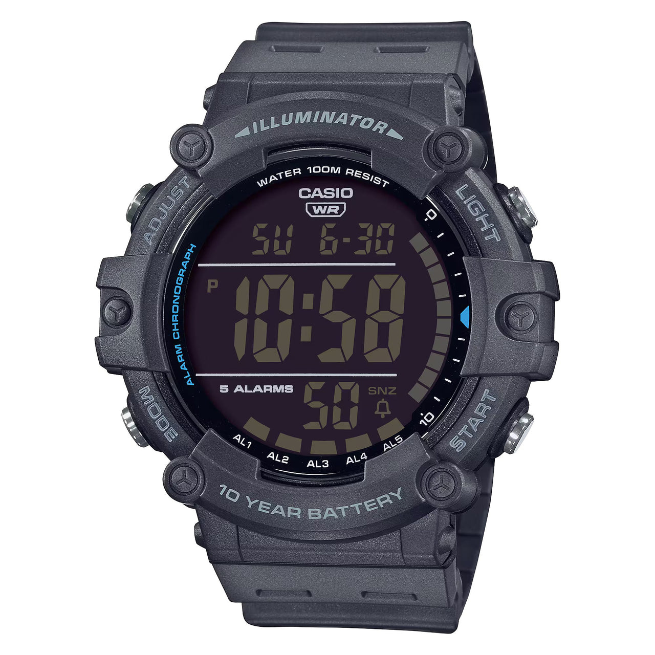 Casio Men's Digital Watch 51mm Illuminator Black