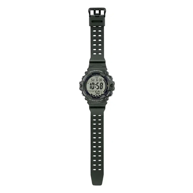 Casio Men's Digital Watch 51mm Extra Long Strap Green