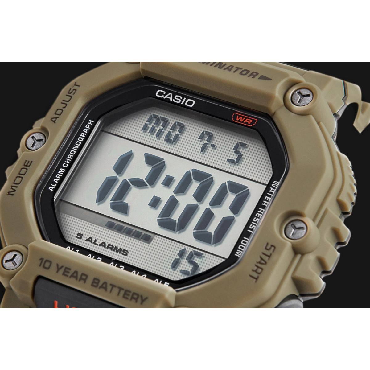 Casio Men's Digital Watch 50mm Military Green
