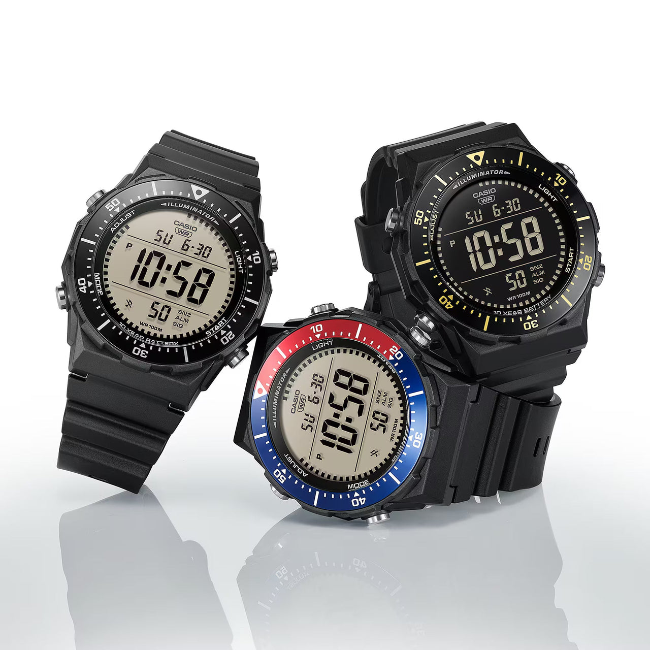 Casio Men's Digital Watch 47mm Multifunction Black Grey