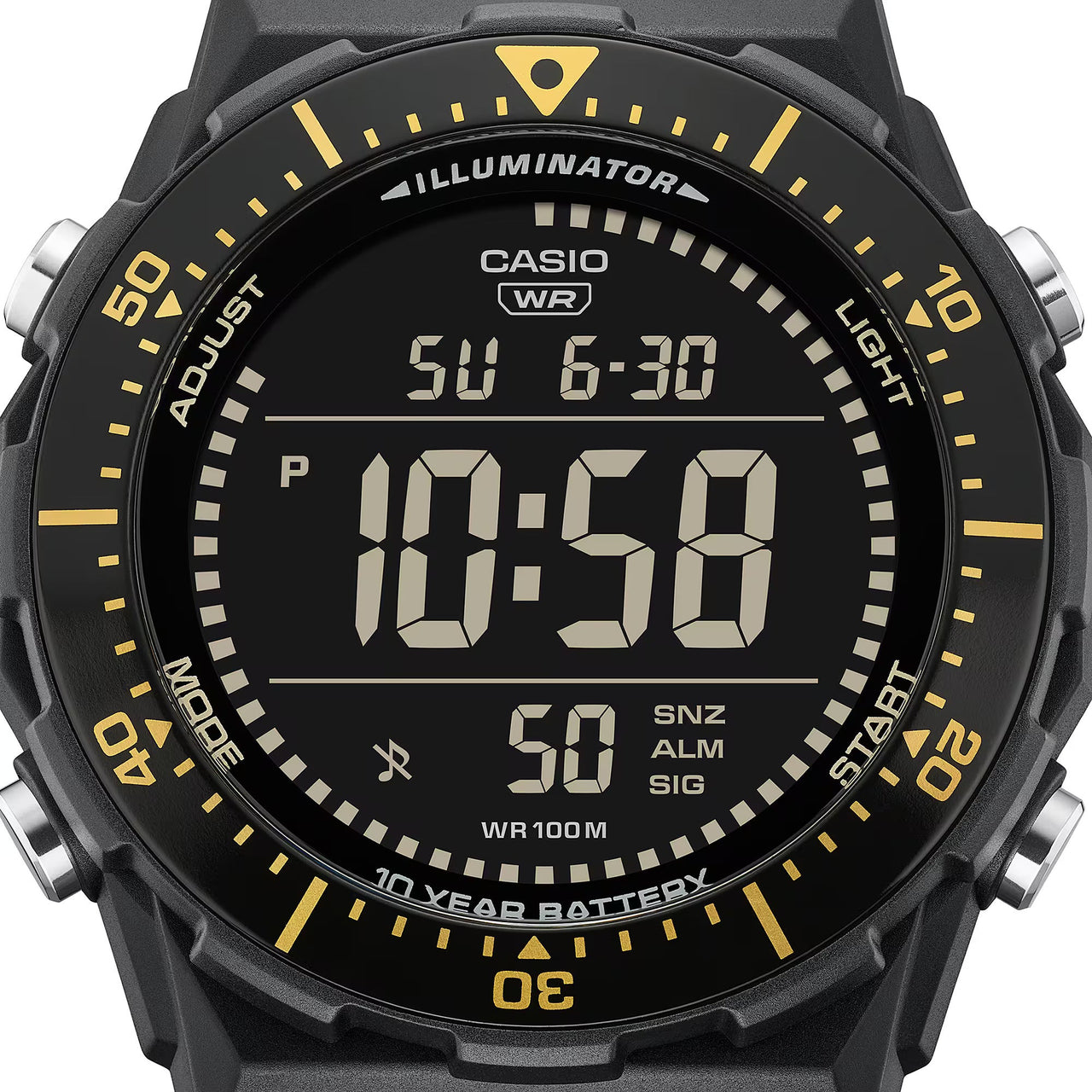 Casio Men's Digital Watch 47mm Multifunction Black