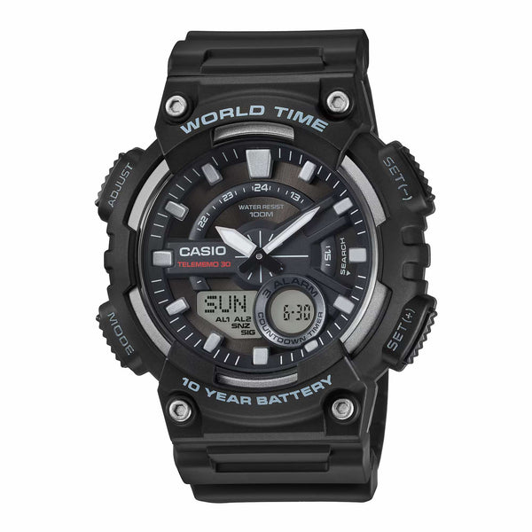 Casio Men's Analogue Digital Watch 48mm Telememo Black