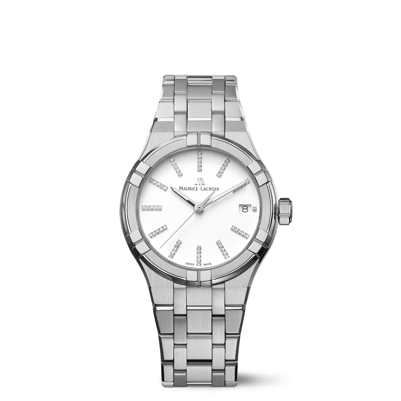 Maurice Lacroix Ladies White Diamond Aikon Watch AI1106-SS002-150-1