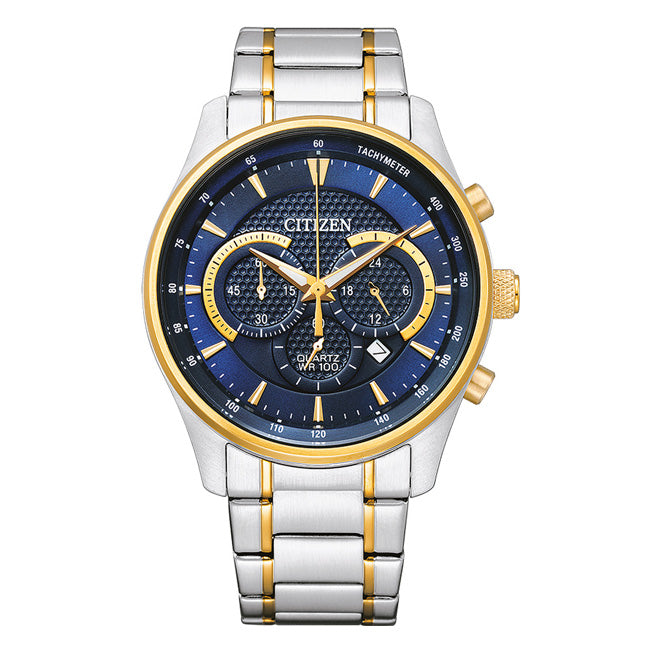 Citizen Men's Watch Chronograph Blue Two-Tone AN8194-51L