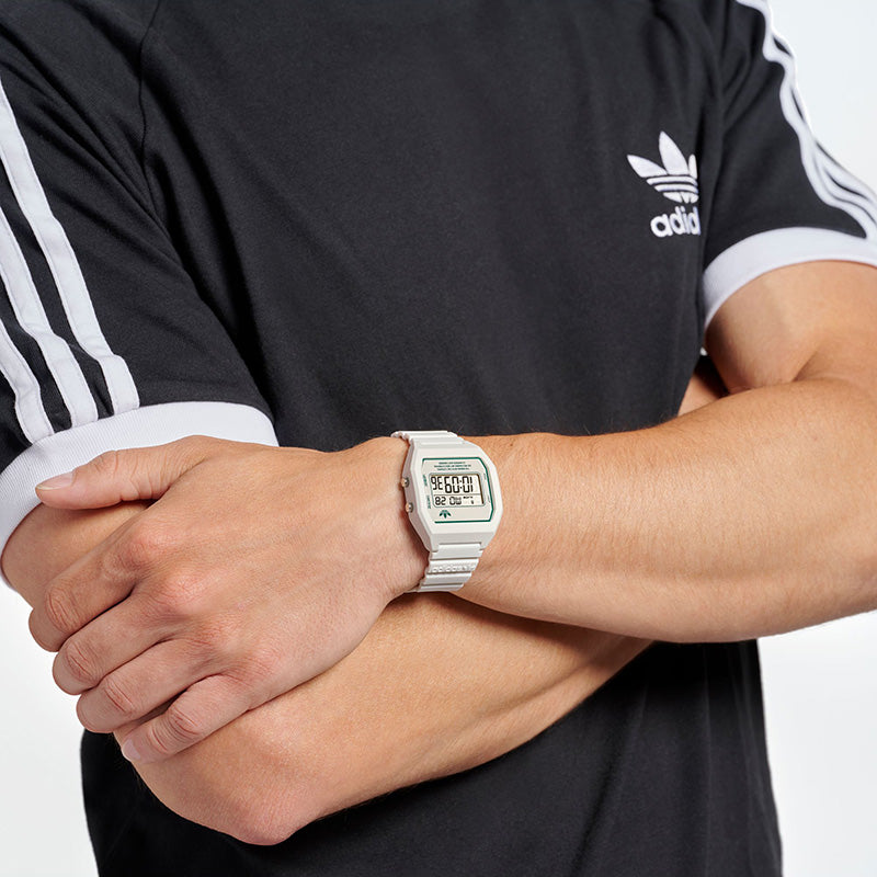 Adidas Originals Digital Two Unisex White Watch AOST23557