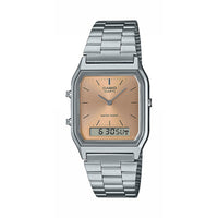 Thumbnail for Casio Watch Vintage Retro Dual Time Steel AQ-230A-4AMQYDF