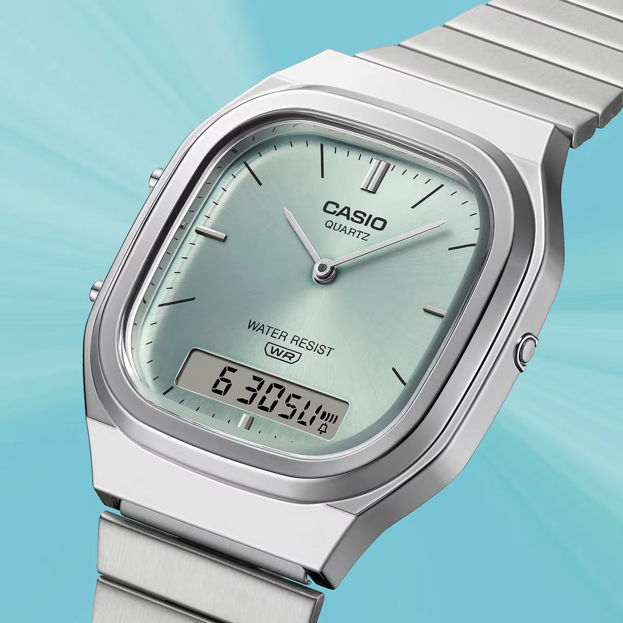 Casio Unisex Quartz Dual Time Watch 36mm Vintage Blue
