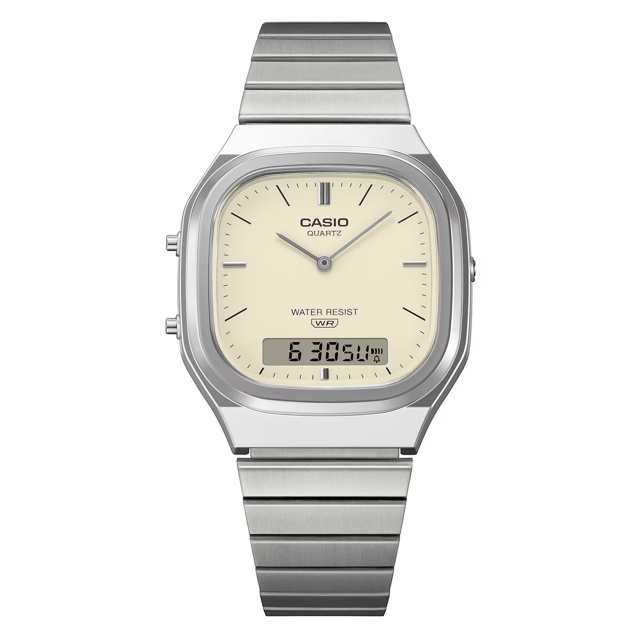 Casio Unisex Quartz Dual Time Watch 36mm Vintage Vanilla