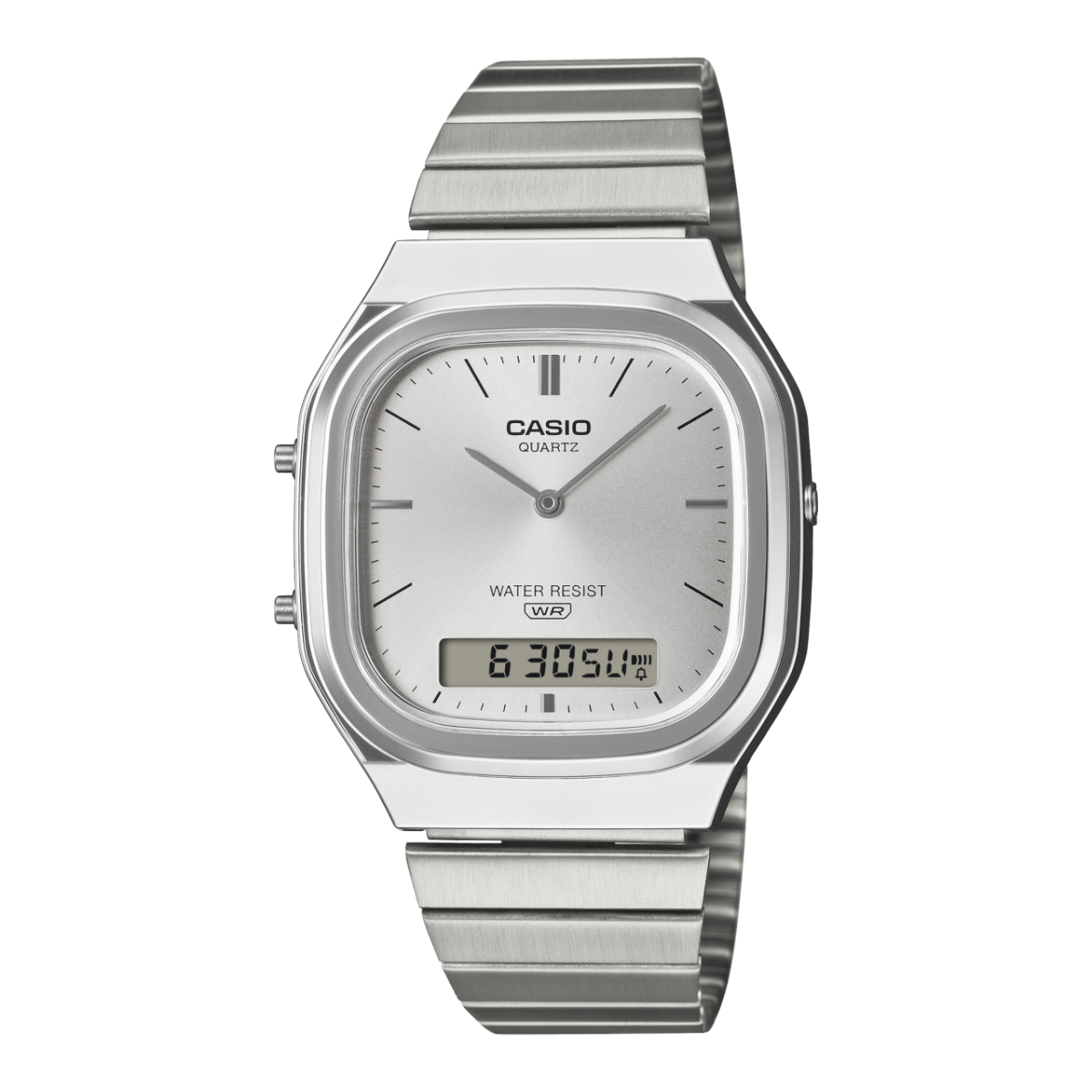 Casio Unisex Vintage Analog Silver Digital Watch
