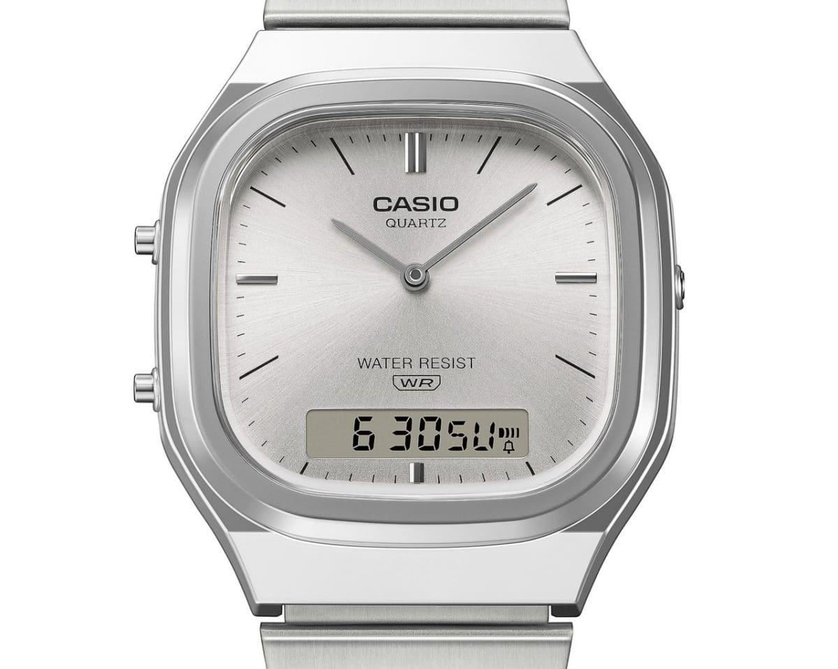 Casio Unisex Vintage Analog Silver Digital Watch