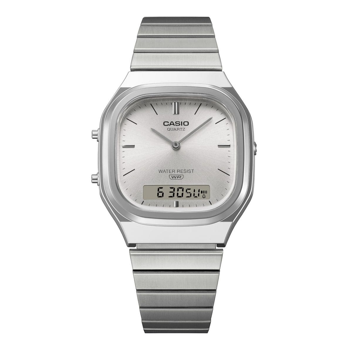 Casio Unisex Vintage Analog Silver Digital Watch